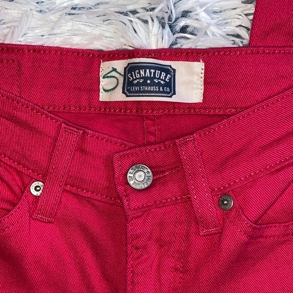 Levi Signature Series Stretch Pink Jeans Misses 4 - Picture 2 of 12